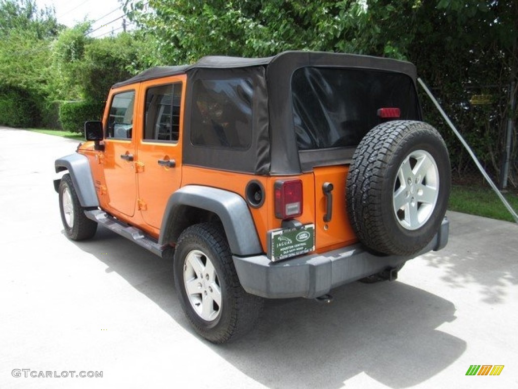 2012 Wrangler Unlimited Sport 4x4 - Crush Orange / Black photo #12