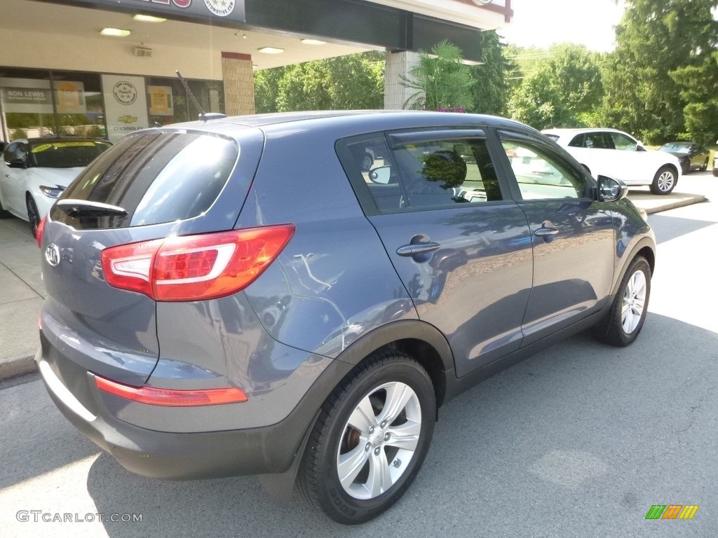 2012 Sportage LX AWD - Twilight Blue / Black photo #2