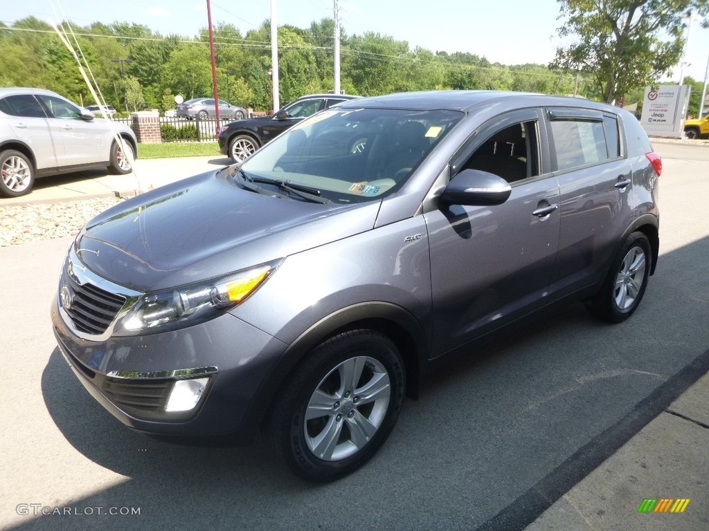 2012 Sportage LX AWD - Twilight Blue / Black photo #5