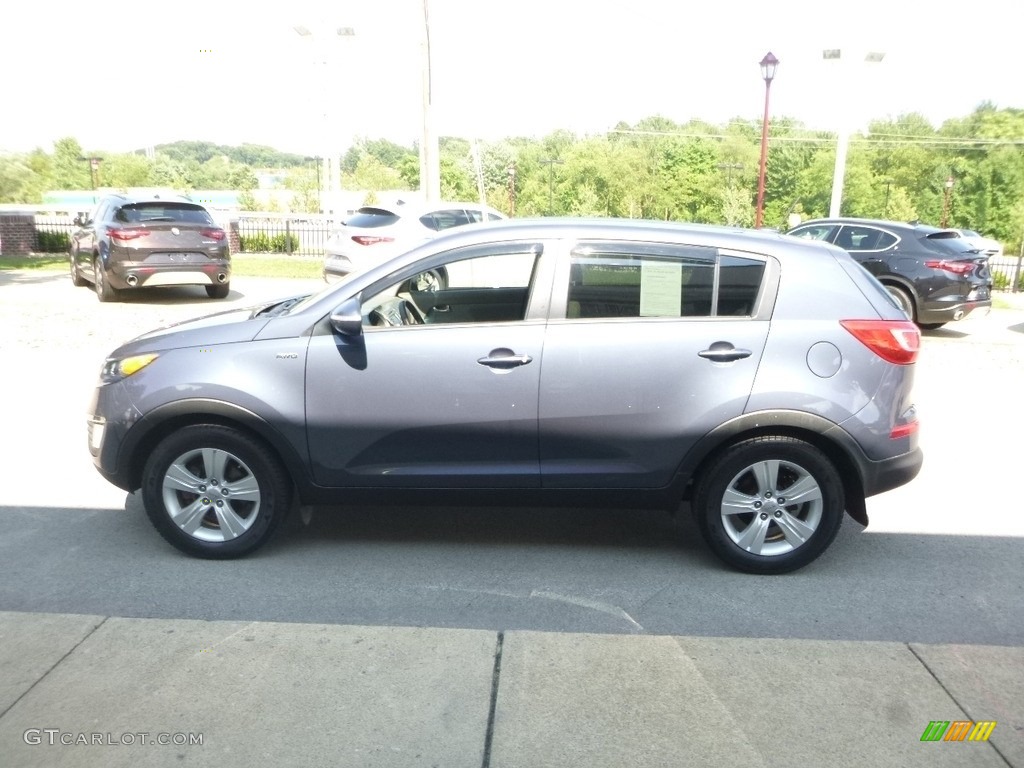 2012 Sportage LX AWD - Twilight Blue / Black photo #6