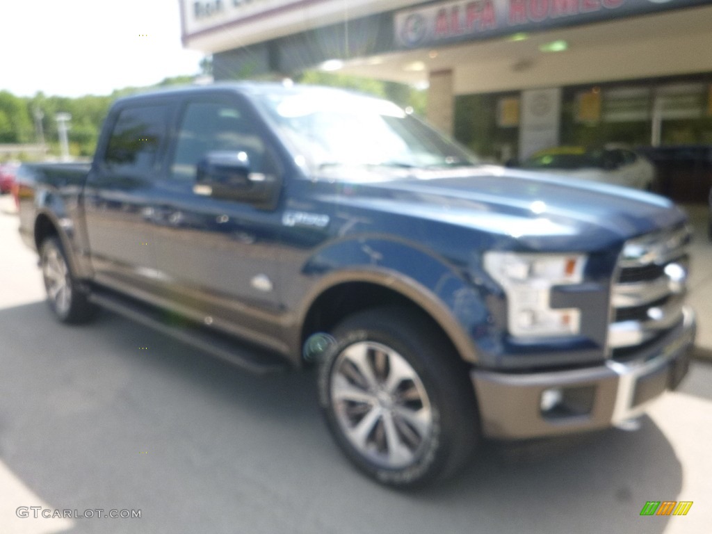 2017 F150 King Ranch SuperCrew 4x4 - Blue Jeans / Earth Gray photo #3