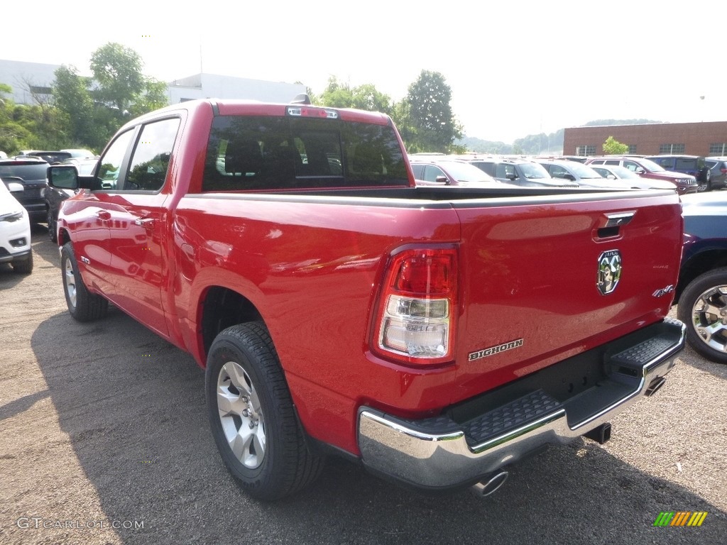 2019 1500 Big Horn Crew Cab 4x4 - Flame Red / Black/Diesel Gray photo #3