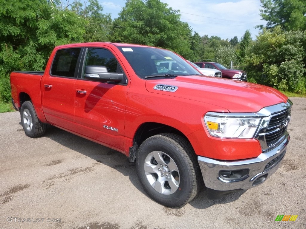 2019 1500 Big Horn Crew Cab 4x4 - Flame Red / Black/Diesel Gray photo #7