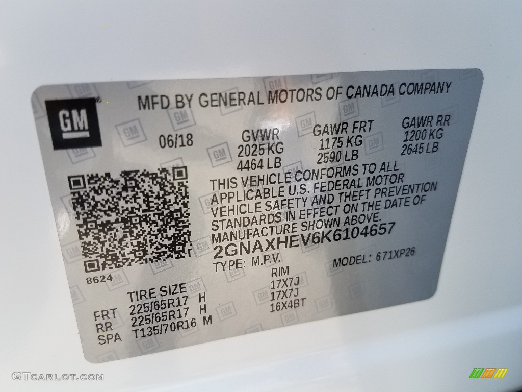 2019 Equinox LS - Summit White / Medium Ash Gray photo #9