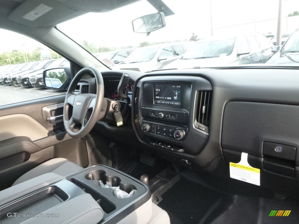 2019 Chevrolet Silverado LD WT Double Cab 4x4 Dark Ash/Jet Black Dashboard Photo #128492934