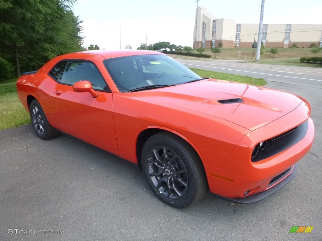 2018 Challenger GT AWD - Go Mango / Black photo #7