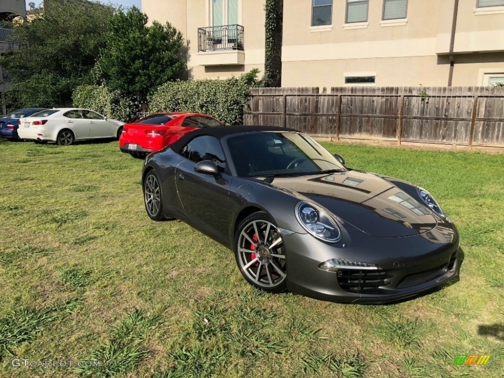 2012 911 Carrera S Cabriolet - Meteor Grey Metallic / Stone Grey photo #10