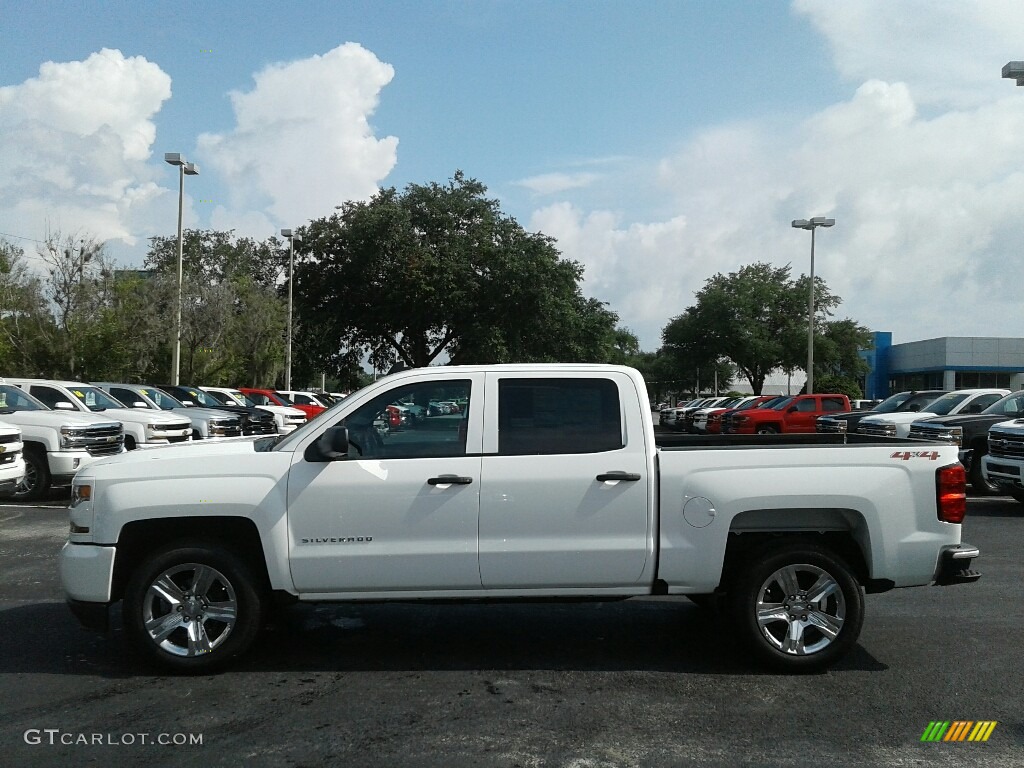 2018 Silverado 1500 Custom Crew Cab 4x4 - Summit White / Dark Ash/Jet Black photo #2