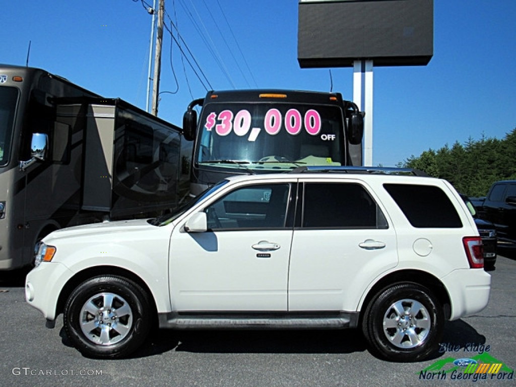 2012 Escape Limited V6 - White Suede / Charcoal Black photo #2