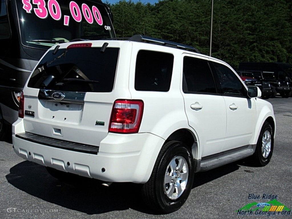 2012 Escape Limited V6 - White Suede / Charcoal Black photo #5