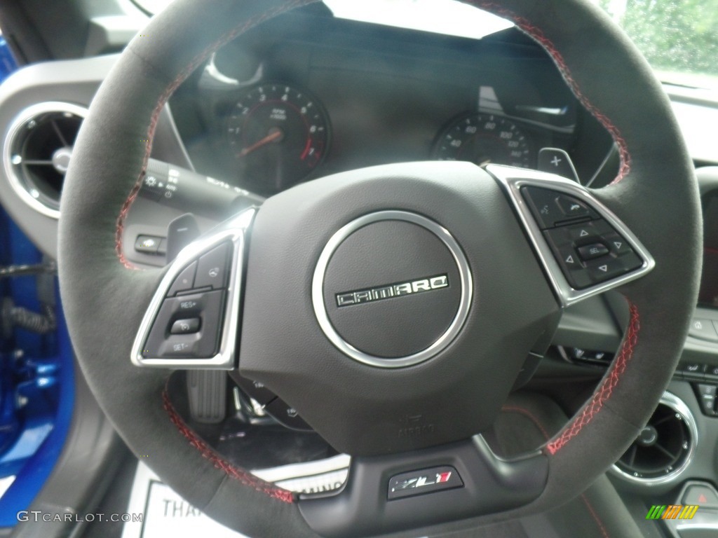 2018 Chevrolet Camaro ZL1 Coupe Jet Black Steering Wheel Photo #128505951