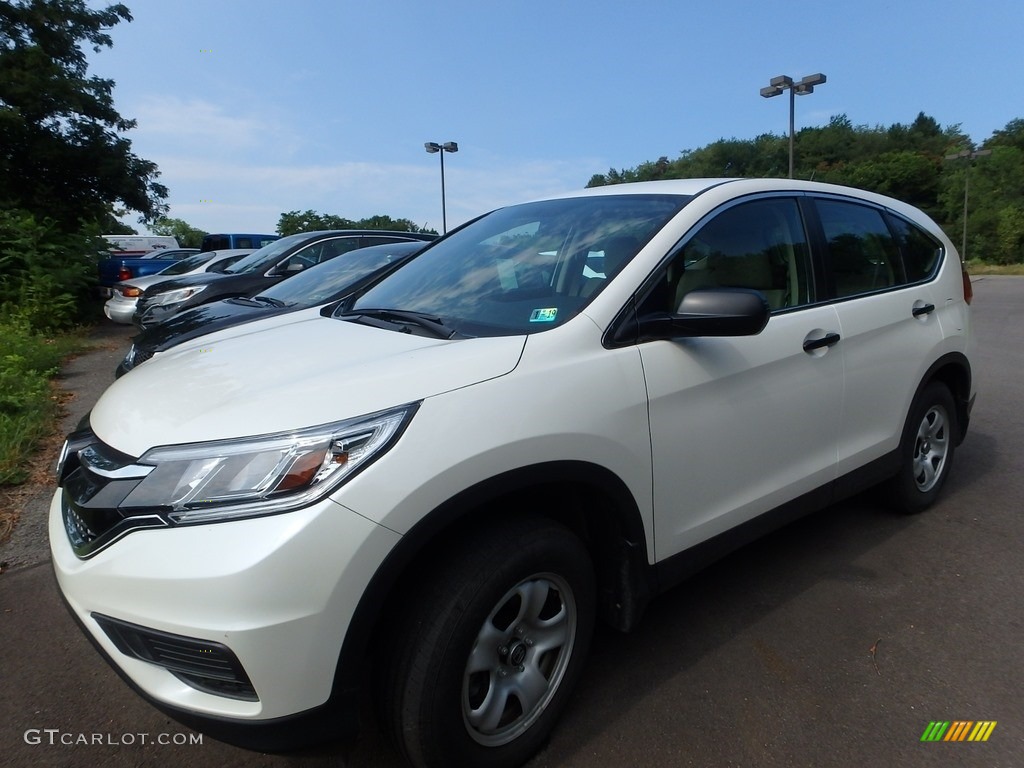 2015 CR-V LX AWD - White Diamond Pearl / Black photo #1