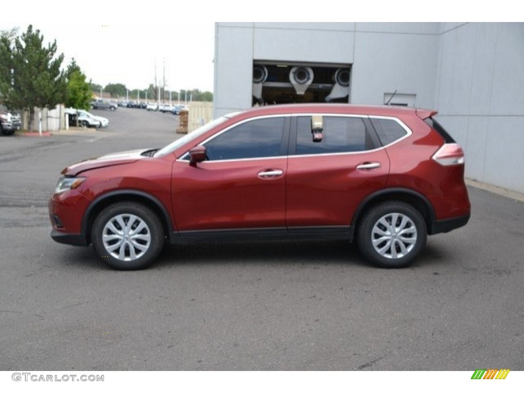 2015 Rogue S AWD - Cayenne Red / Charcoal photo #3
