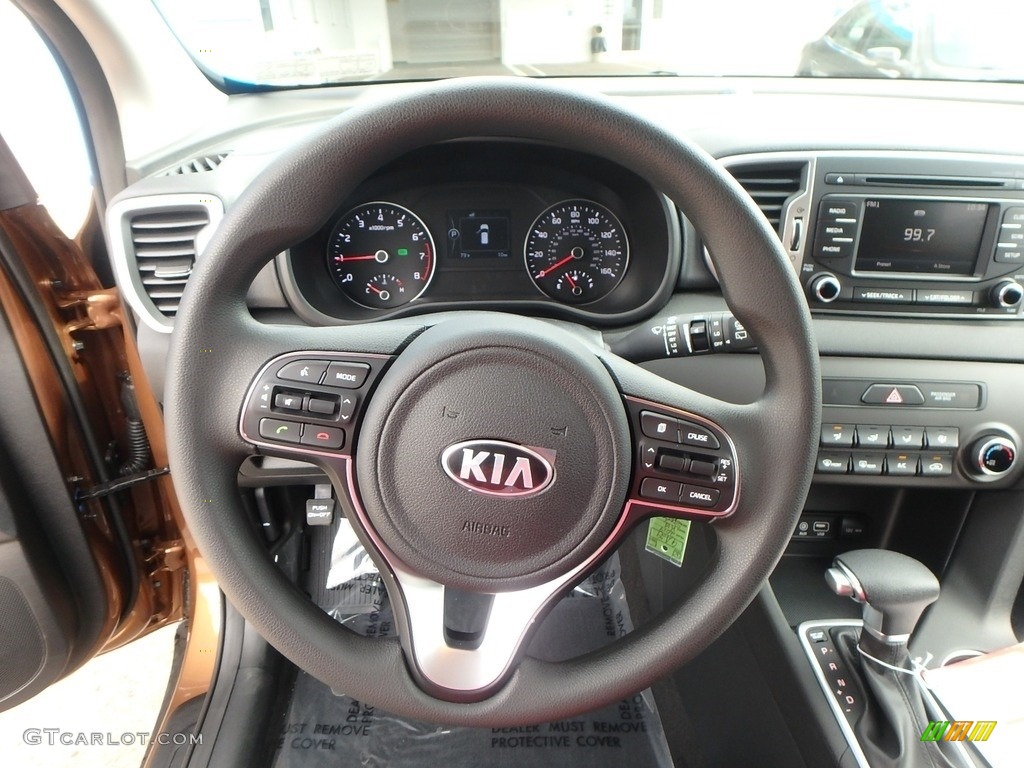 2019 Kia Sportage LX AWD Black Steering Wheel Photo #128511479