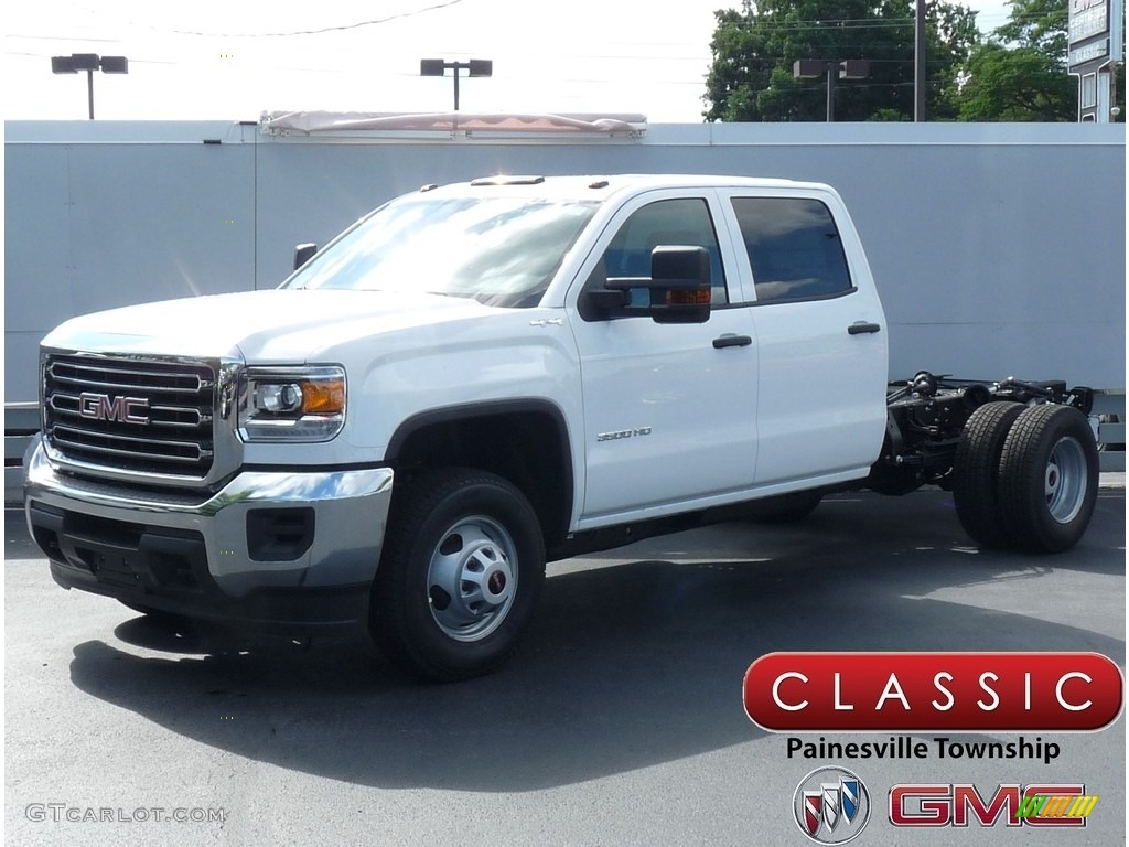 2019 Sierra 3500HD Crew Cab 4WD Chassis - Summit White / Dark Ash/Jet Black photo #1