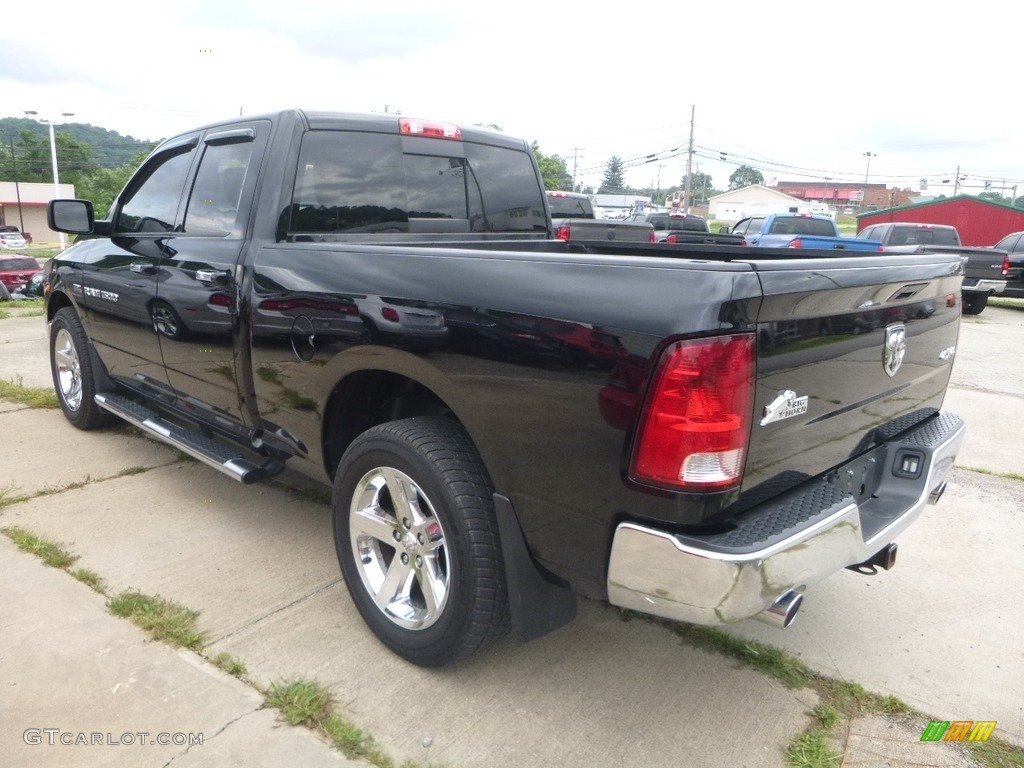 2012 Ram 1500 SLT Quad Cab 4x4 - Black / Dark Slate Gray/Medium Graystone photo #3