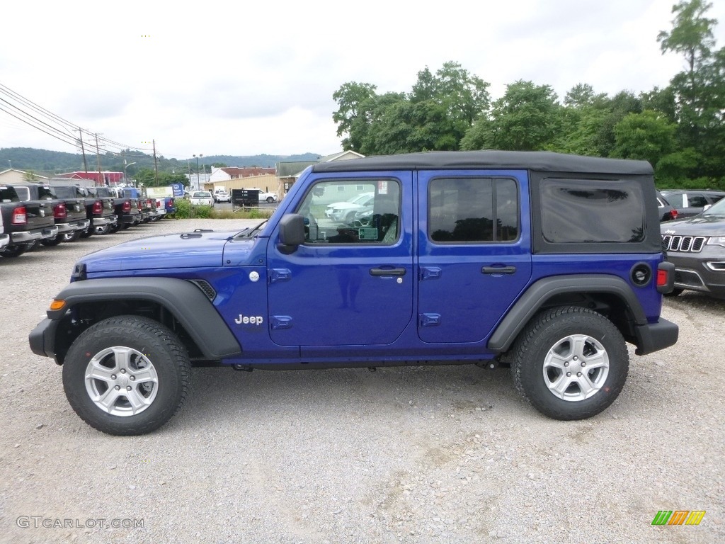 2018 Wrangler Unlimited Sport 4x4 - Ocean Blue Metallic / Black/Heritage Tan photo #2