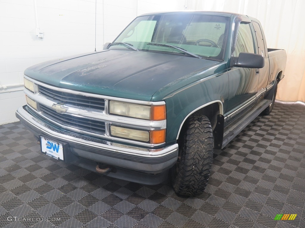 1998 C/K K1500 Silverado Extended Cab 4x4 - Emerald Green Metallic / Neutral photo #4