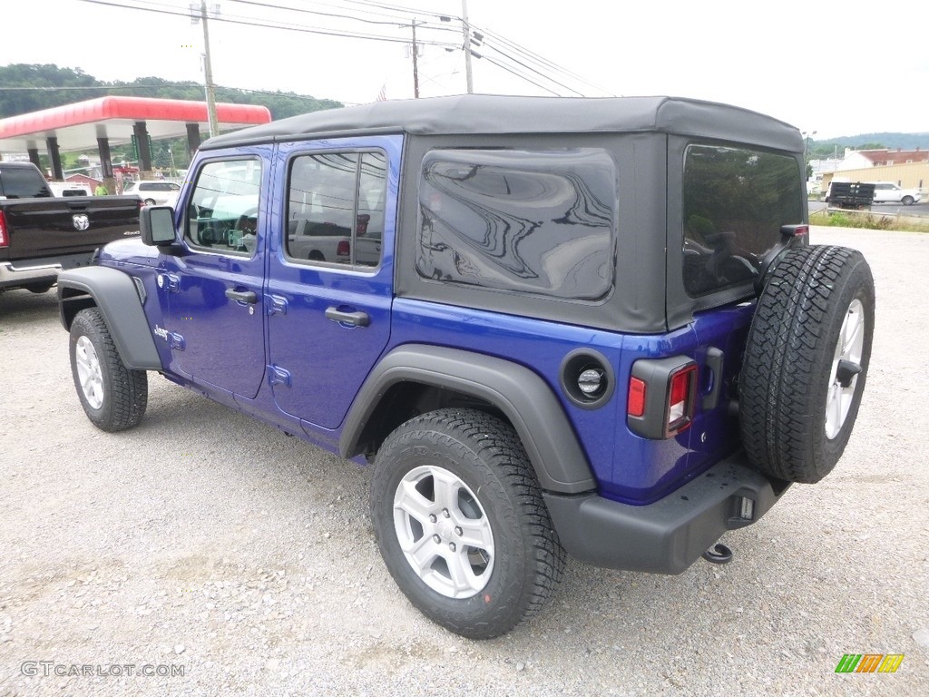 2018 Wrangler Unlimited Sport 4x4 - Ocean Blue Metallic / Black/Heritage Tan photo #3