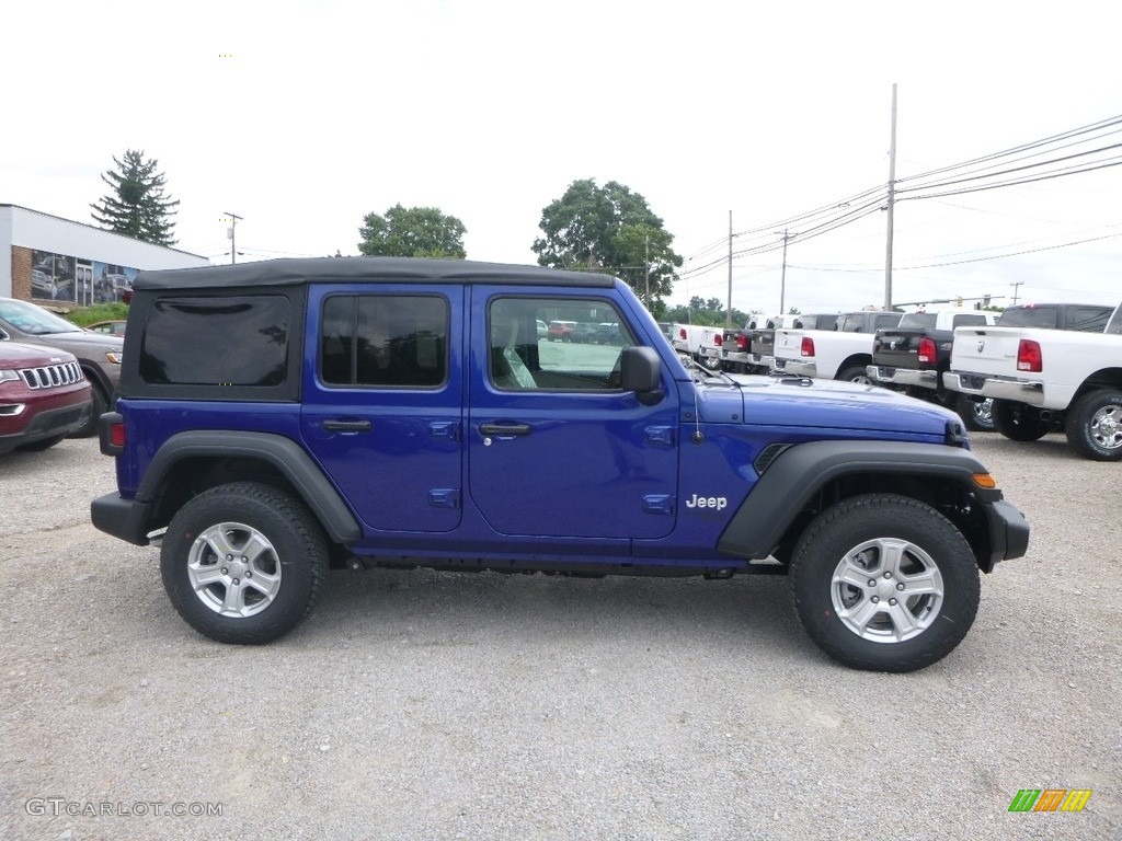 2018 Wrangler Unlimited Sport 4x4 - Ocean Blue Metallic / Black/Heritage Tan photo #6