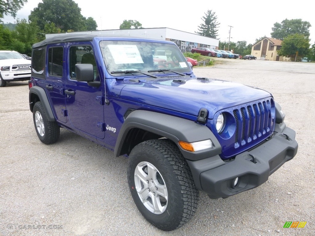 2018 Wrangler Unlimited Sport 4x4 - Ocean Blue Metallic / Black/Heritage Tan photo #7