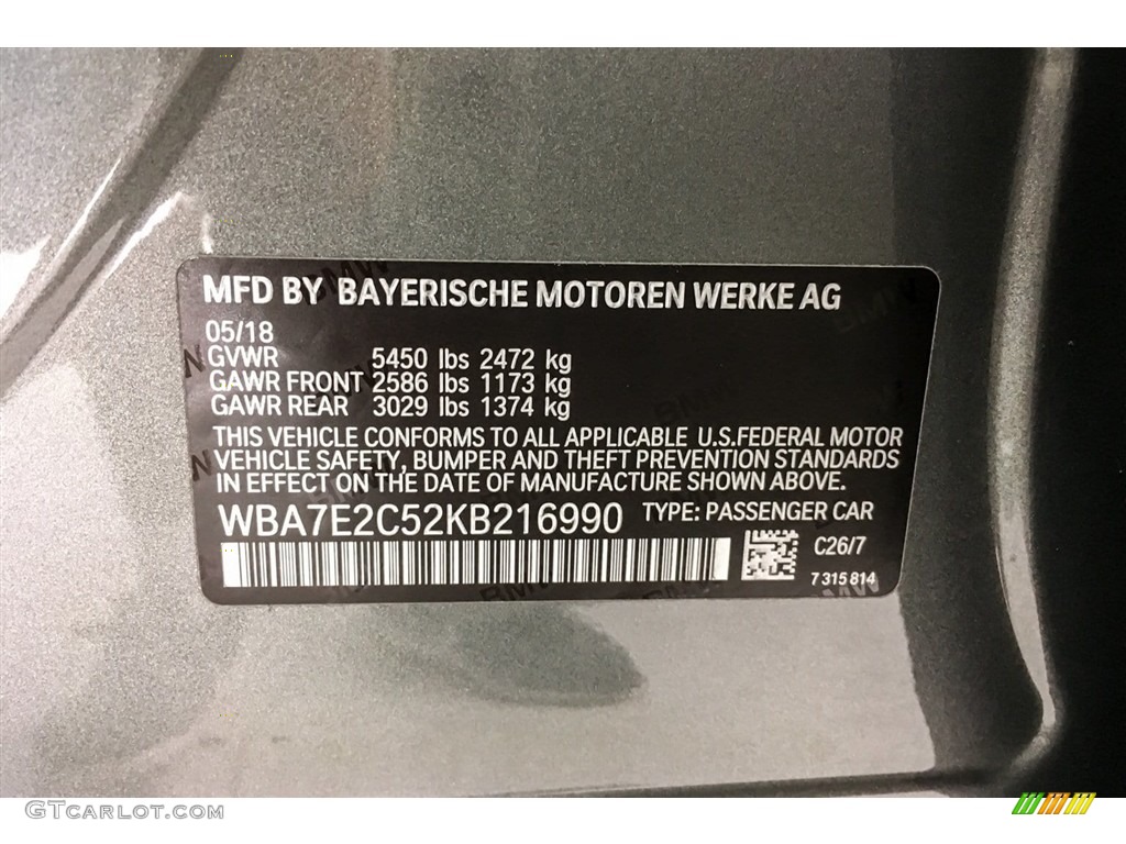 2019 BMW 7 Series 740i Sedan Parts Photos