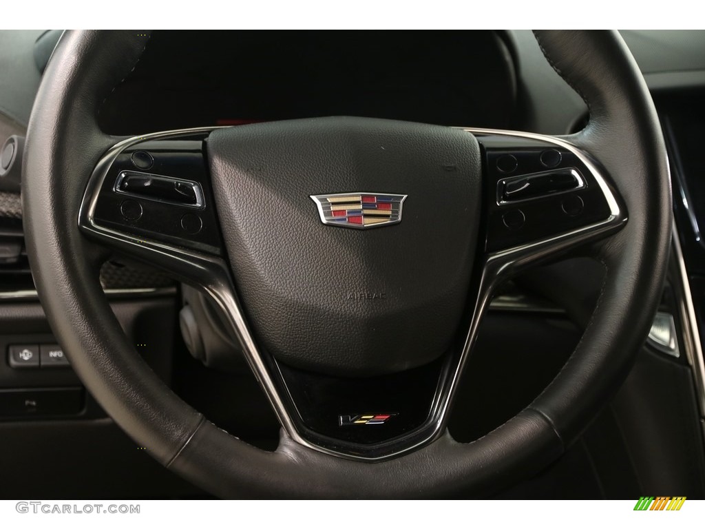 2016 Cadillac ATS Sedan Jet Black Steering Wheel Photo #128529020