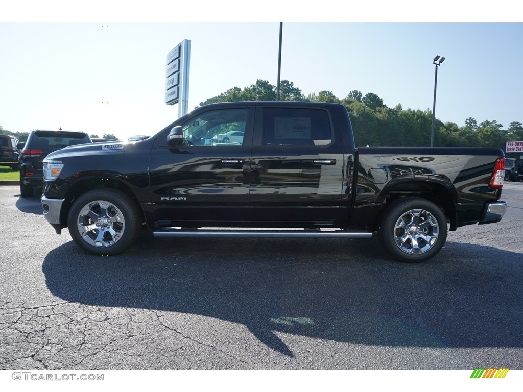 2019 1500 Big Horn Crew Cab - Diamond Black Crystal Pearl / Black/Diesel Gray photo #4