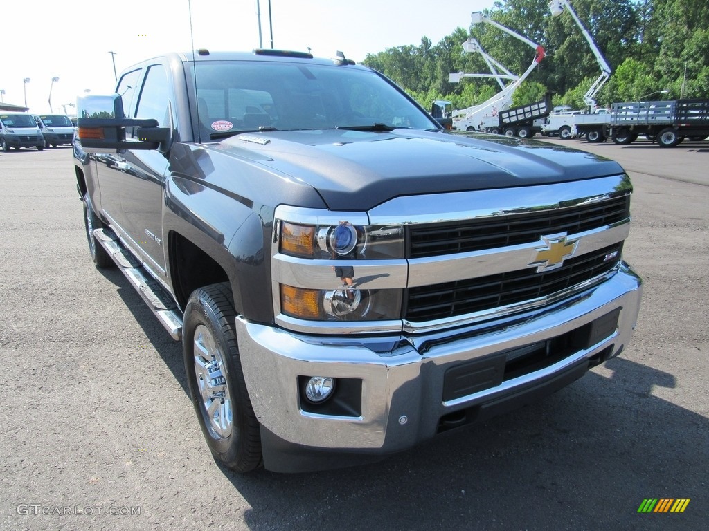 2015 Silverado 3500HD LTZ Crew Cab 4x4 - Blue Granite Metallic / Jet Black/Dark Ash photo #7
