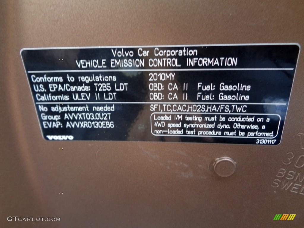 2010 XC60 T6 AWD - Terra Bronze Metallic / Sandstone/Espresso photo #98