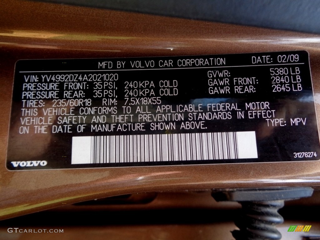 2010 XC60 T6 AWD - Terra Bronze Metallic / Sandstone/Espresso photo #100