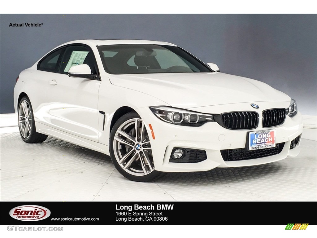 2019 4 Series 430i Coupe - Alpine White / Black photo #1