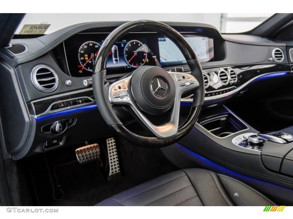 2018 Mercedes-Benz S 560 4Matic Sedan Black Dashboard Photo #128544646