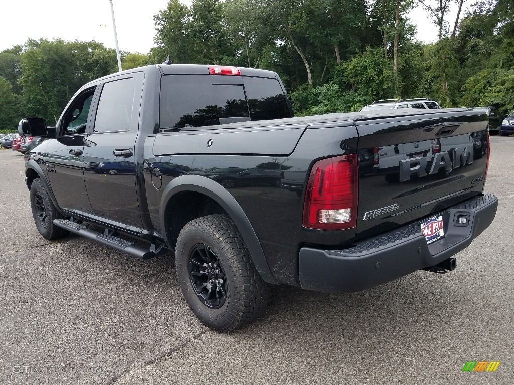 2018 1500 Rebel Crew Cab 4x4 - Brilliant Black Crystal Pearl / Black photo #2