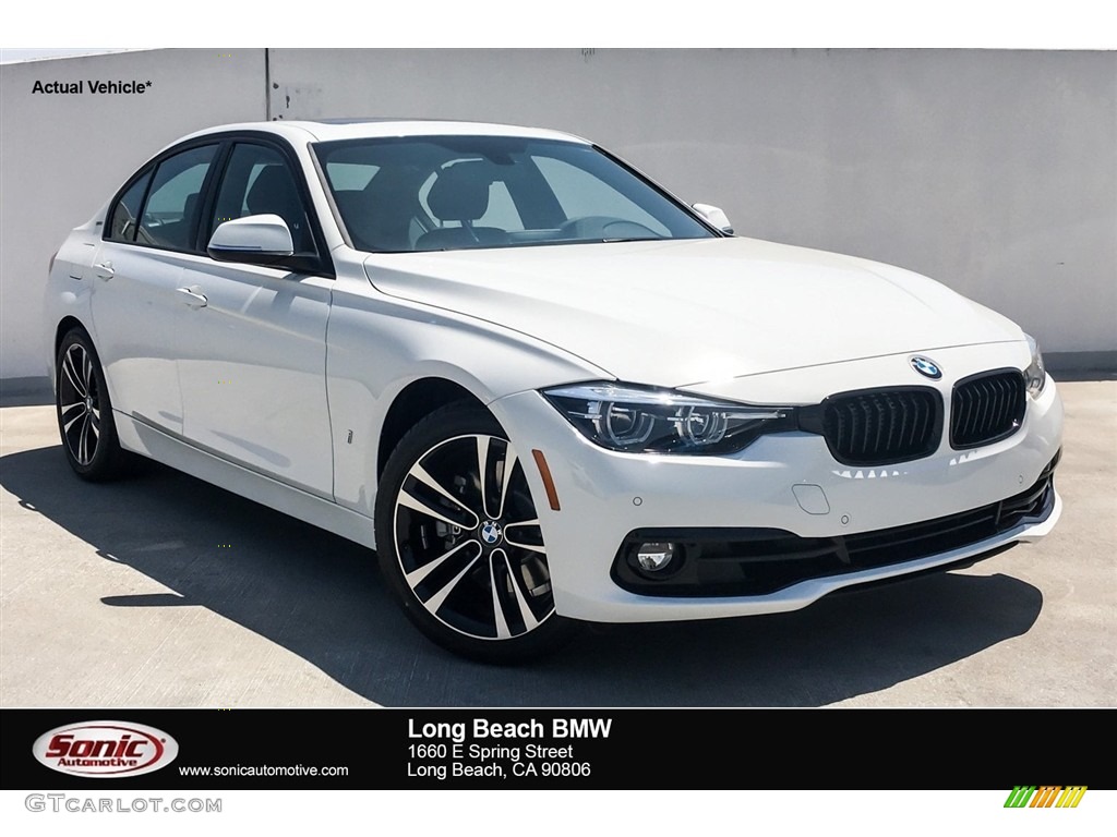 2018 3 Series 330e iPerformance Sedan - Alpine White / Black photo #1