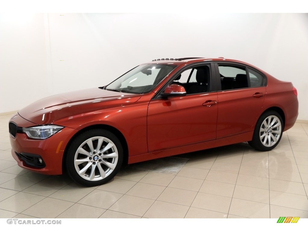 2018 3 Series 320i xDrive Sedan - Sunset Orange Metallic / Black photo #3