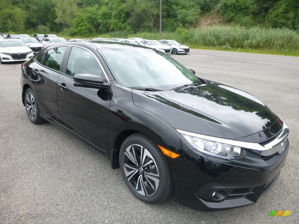 Crystal Black Pearl 2018 Honda Civic EX-T Sedan Exterior Photo #128546611