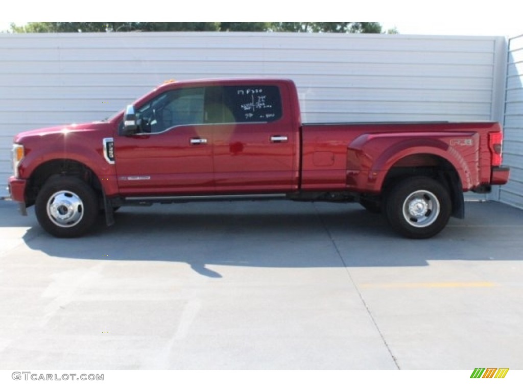 2017 F350 Super Duty Platinum Crew Cab 4x4 - Ruby Red / Black photo #7