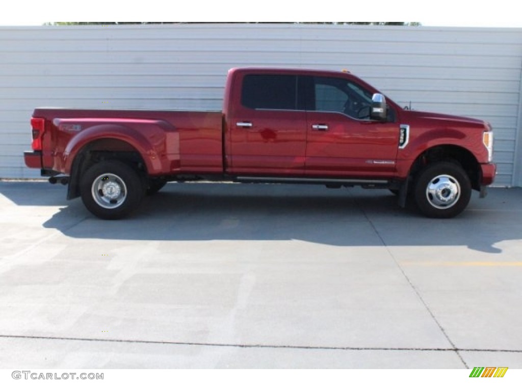 2017 F350 Super Duty Platinum Crew Cab 4x4 - Ruby Red / Black photo #11