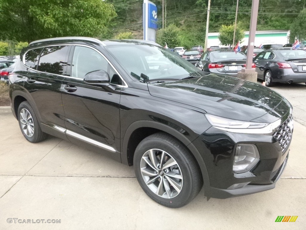 Twilight Black 2019 Hyundai Santa Fe SEL Plus AWD Exterior Photo #128549635
