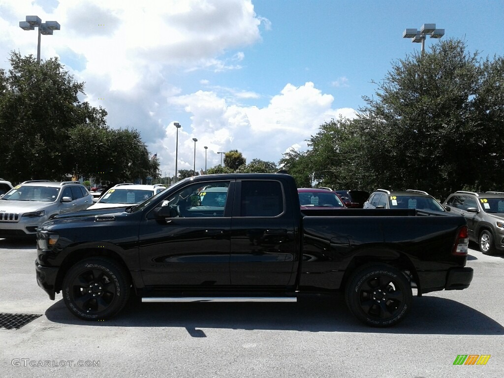 2019 1500 Big Horn Quad Cab - Diamond Black Crystal Pearl / Black/Diesel Gray photo #2