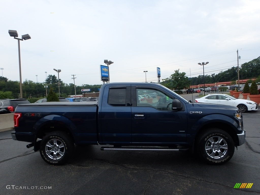 2016 F150 XLT SuperCab 4x4 - Blue Jeans / Medium Earth Gray photo #9