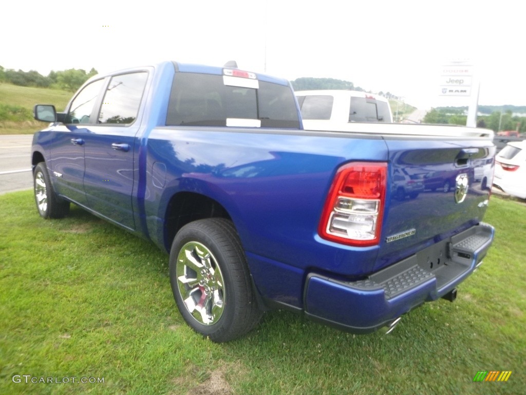 2019 1500 Big Horn Crew Cab 4x4 - Blue Streak Pearl / Black/Diesel Gray photo #2