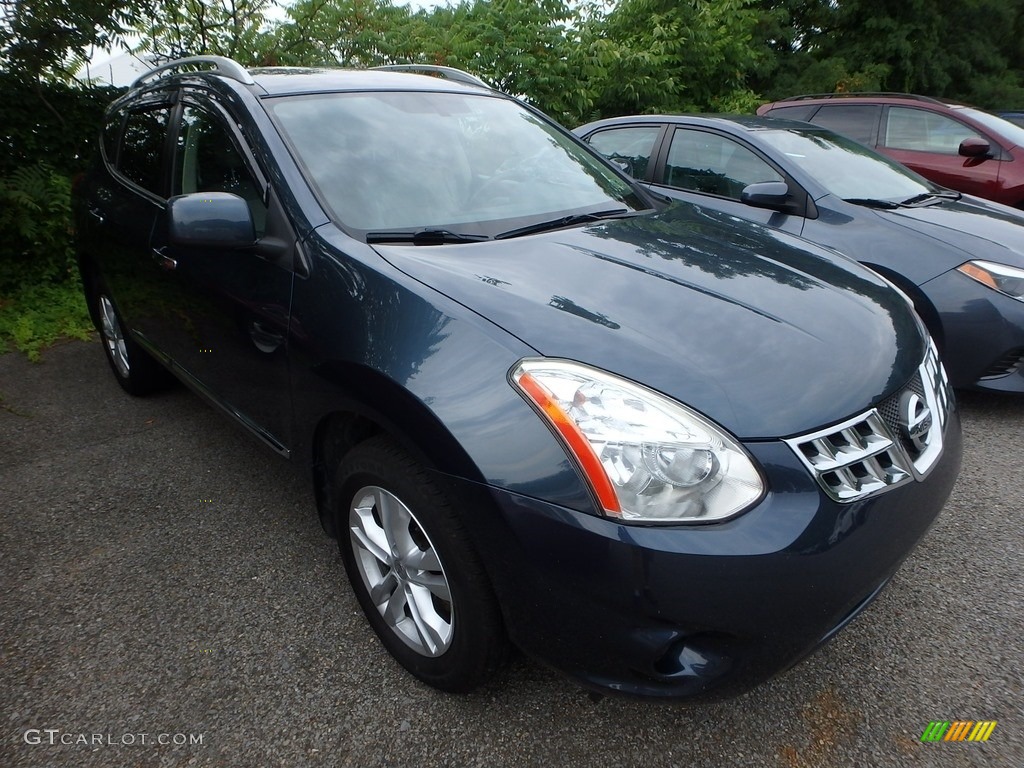 2013 Rogue SV AWD - Graphite Blue / Gray photo #4