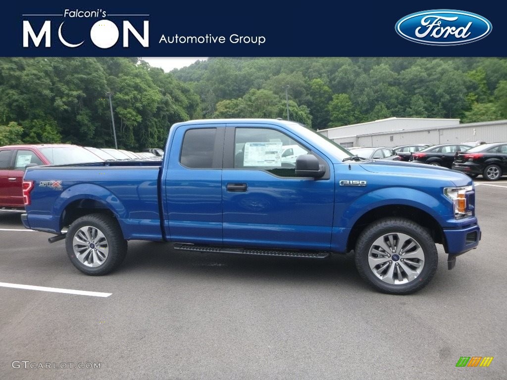 2018 F150 STX SuperCab 4x4 - Lightning Blue / Earth Gray photo #1