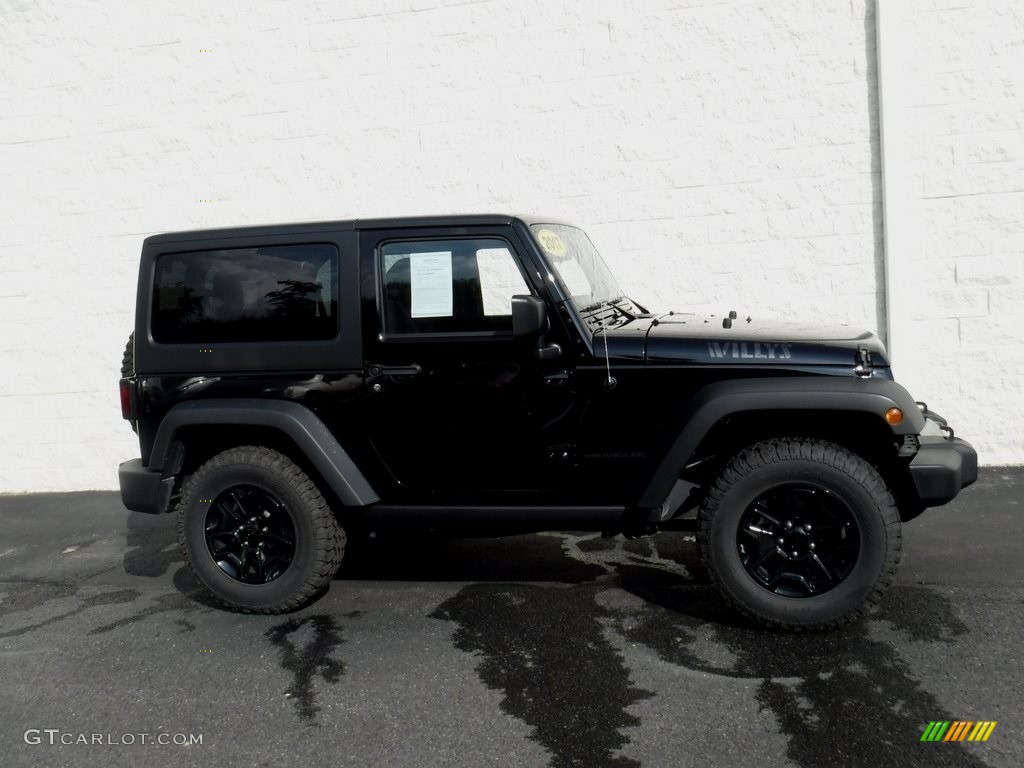 2017 Wrangler Willys Wheeler 4x4 - Black / Black photo #2