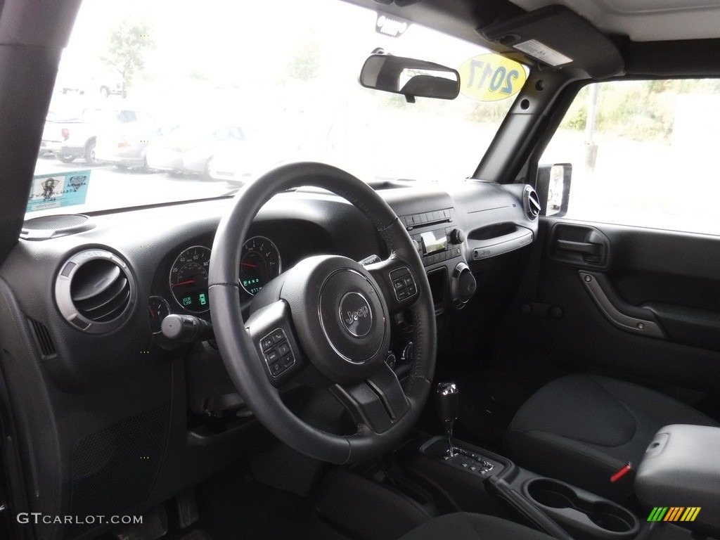 2017 Wrangler Willys Wheeler 4x4 - Black / Black photo #13