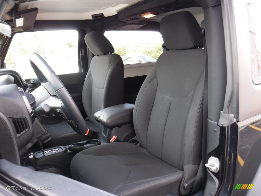 2017 Wrangler Willys Wheeler 4x4 - Black / Black photo #14