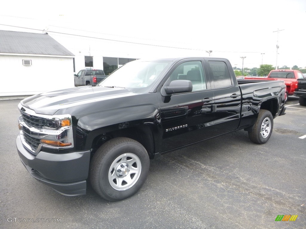 2019 Silverado LD WT Double Cab 4x4 - Black / Dark Ash/Jet Black photo #1