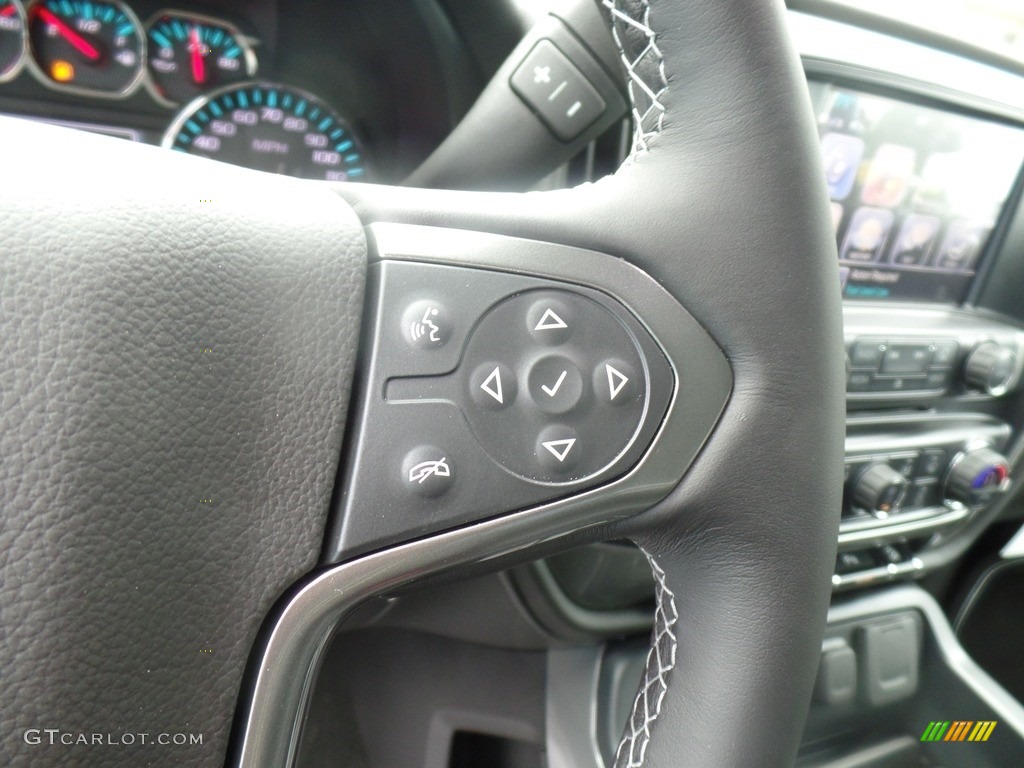 2019 Chevrolet Silverado 2500HD LTZ Crew Cab 4WD Jet Black Steering Wheel Photo #128561161